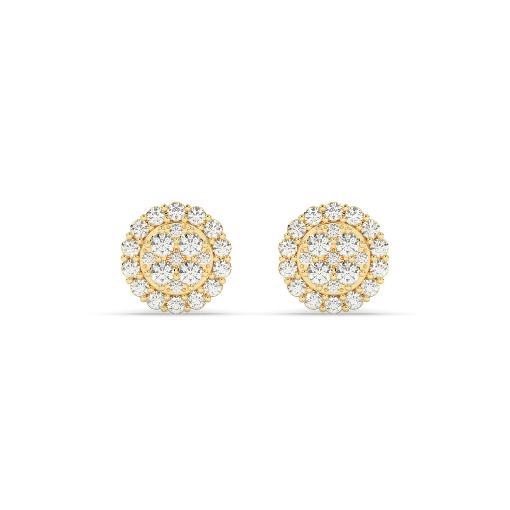 DOUBLE HALO FLORAL STUD EARRINGS
