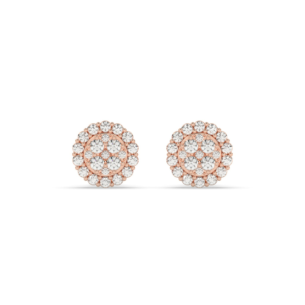 DOUBLE HALO FLORAL STUD EARRINGS