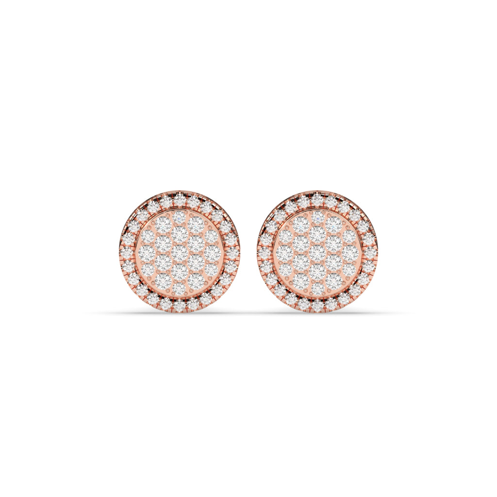 LUXURY SHINE CIRCLE CLUSTER EARRINGS