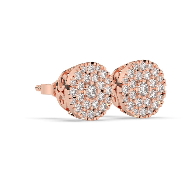 CLASSIC CLUSTER ROUND STUD EARRINGS