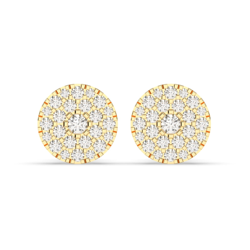 CLASSIC CLUSTER ROUND STUD EARRINGS
