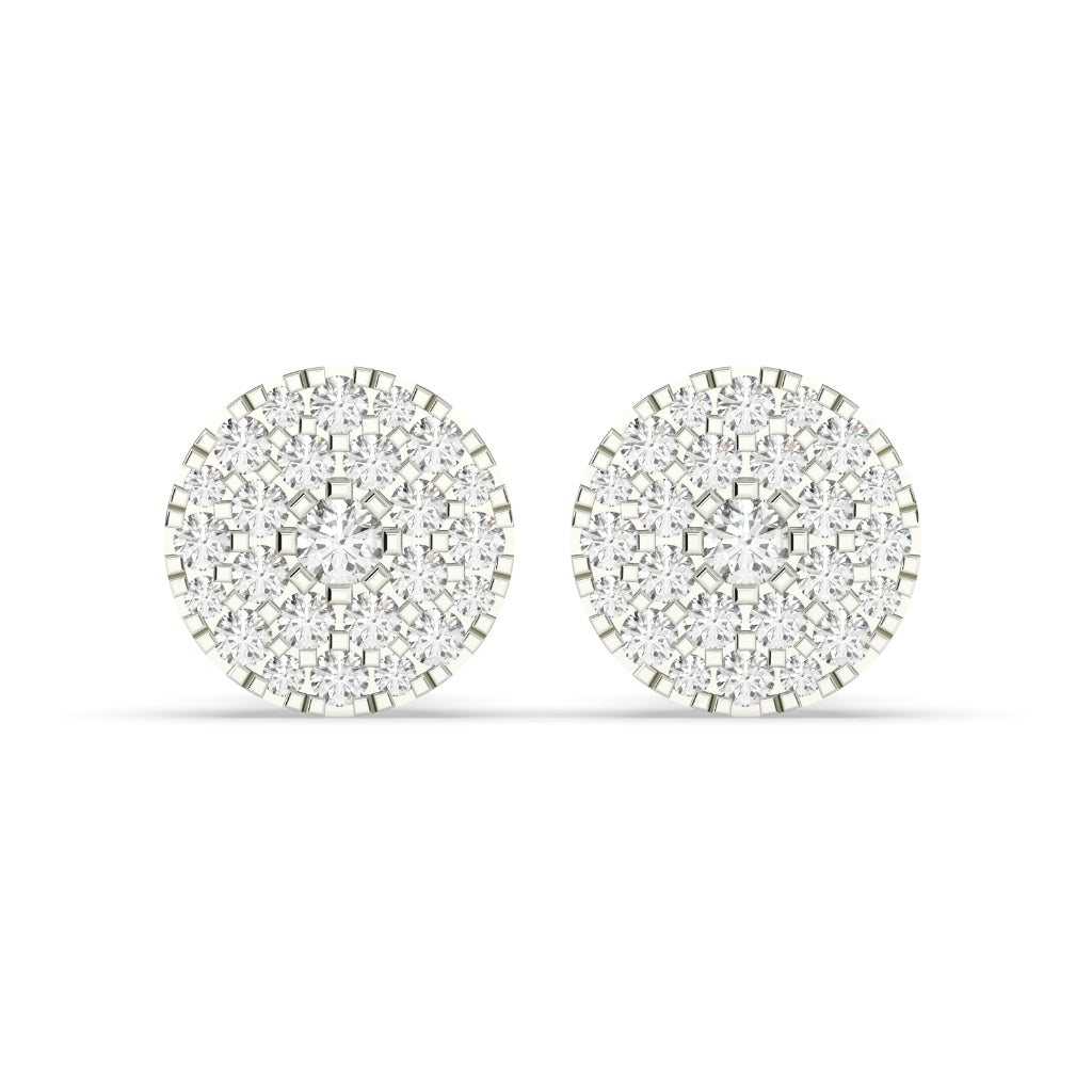 CLASSIC CLUSTER ROUND STUD EARRINGS