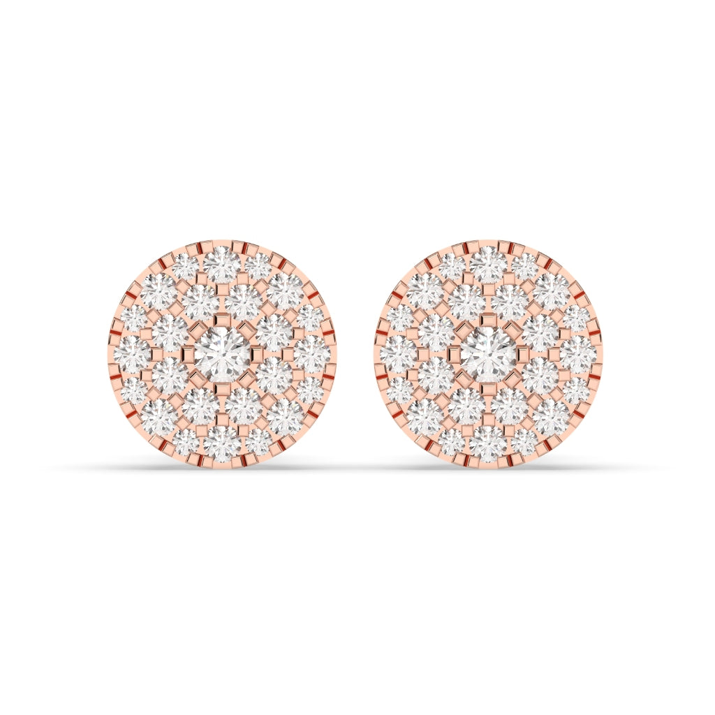 CLASSIC CLUSTER ROUND STUD EARRINGS