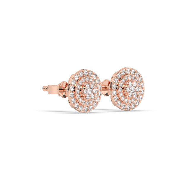 GOLDEN RADIANCE DIAMOND STUD EARRINGS