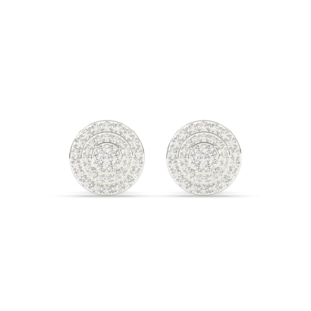 GOLDEN RADIANCE DIAMOND STUD EARRINGS