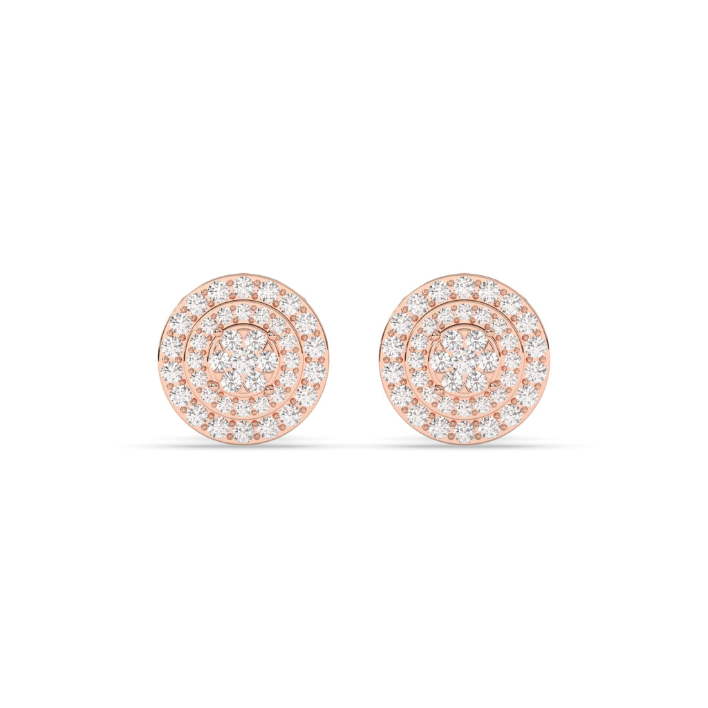 GOLDEN RADIANCE DIAMOND STUD EARRINGS