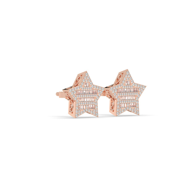 SHIMMER STAR BAGUETTE DIAMOND STUDS
