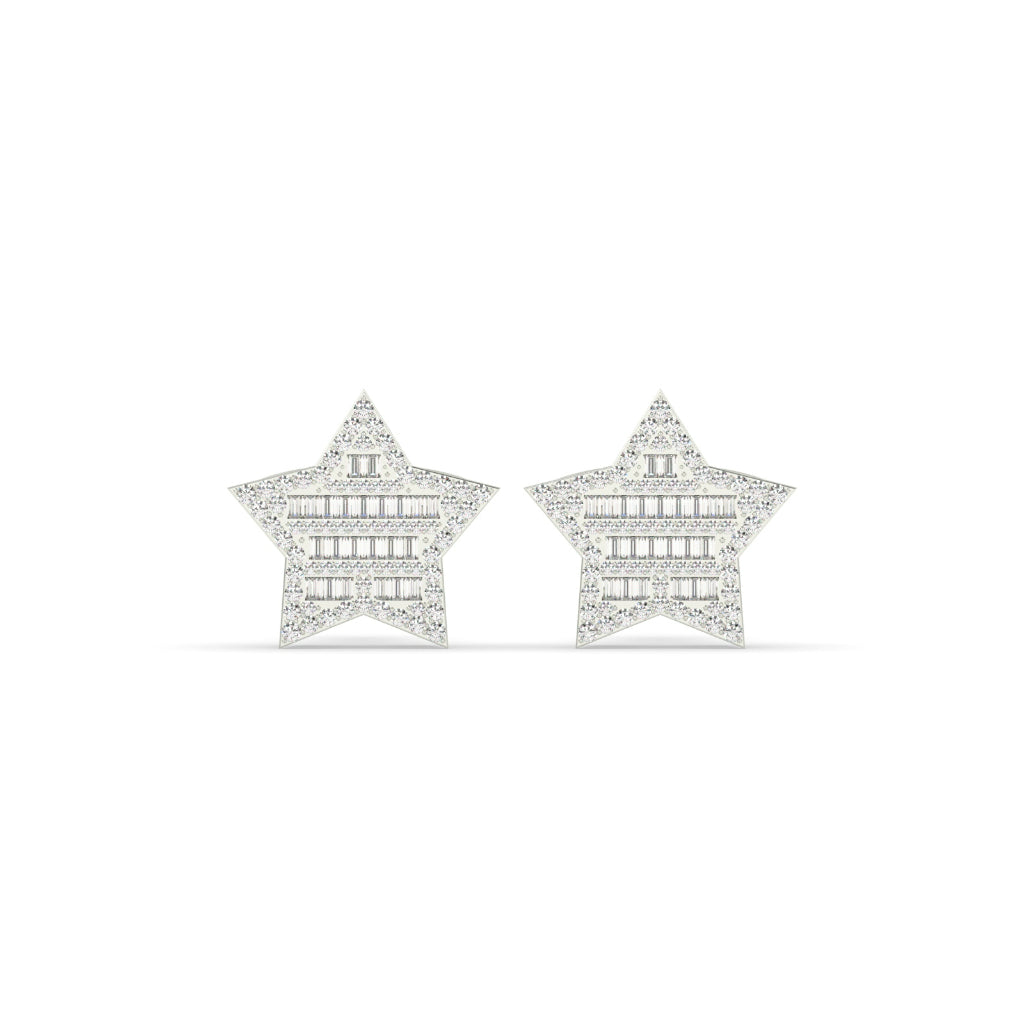 SHIMMER STAR BAGUETTE DIAMOND STUDS
