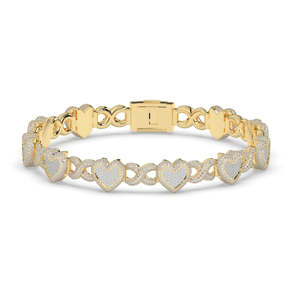 INFINITY HEART DIAMOND GOLD BRACELET