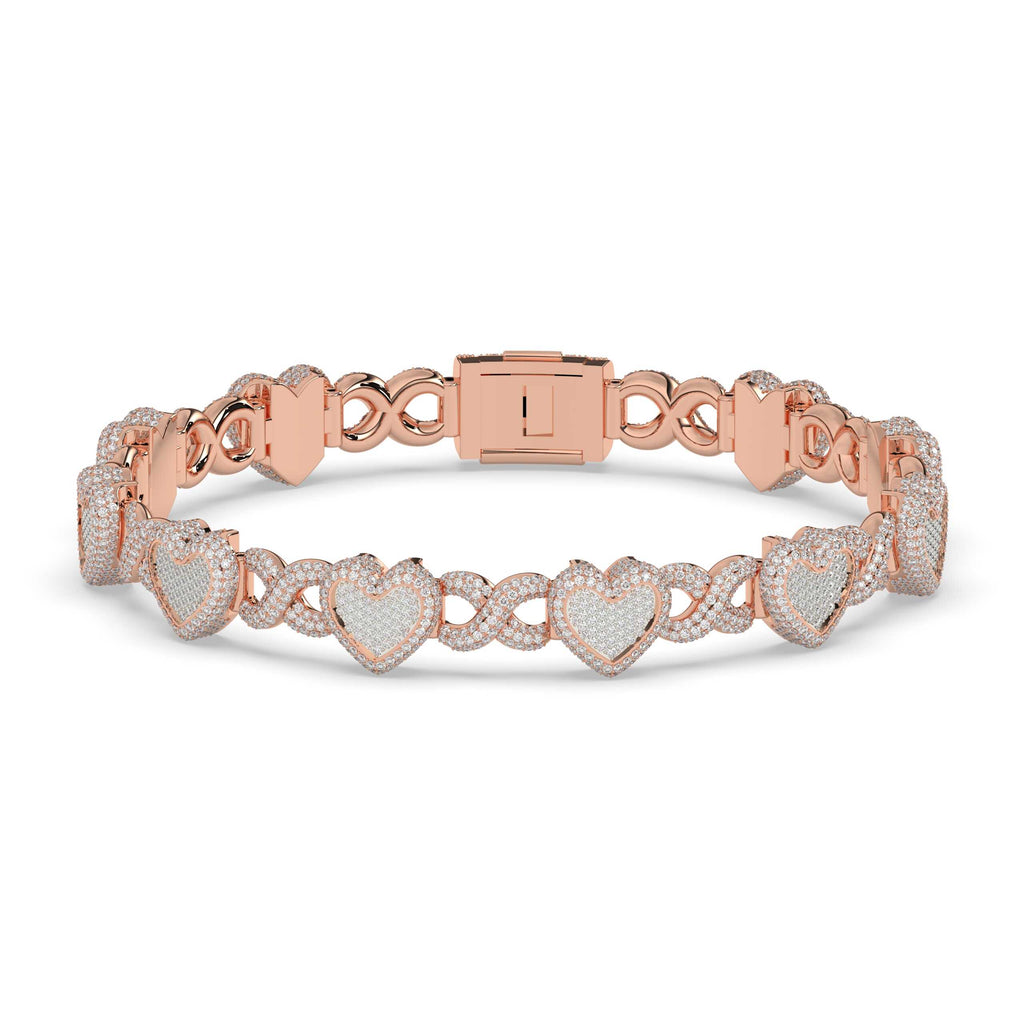 INFINITY HEART DIAMOND GOLD BRACELET