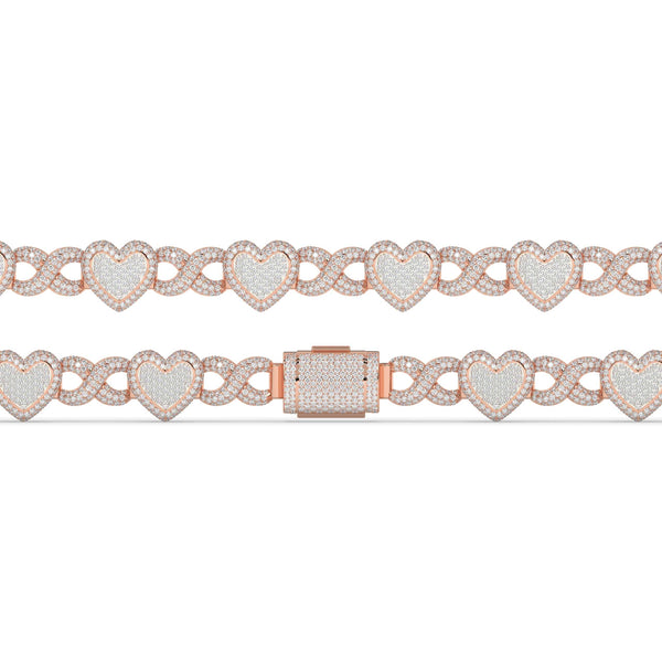 INFINITY HEART DIAMOND GOLD BRACELET