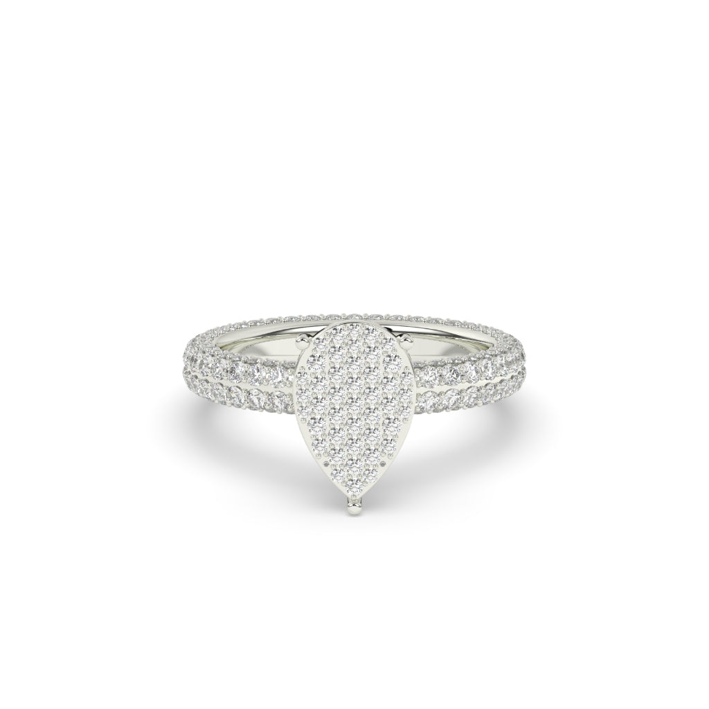 TEARDROP SPARKLE GOLD PAVÉ RING