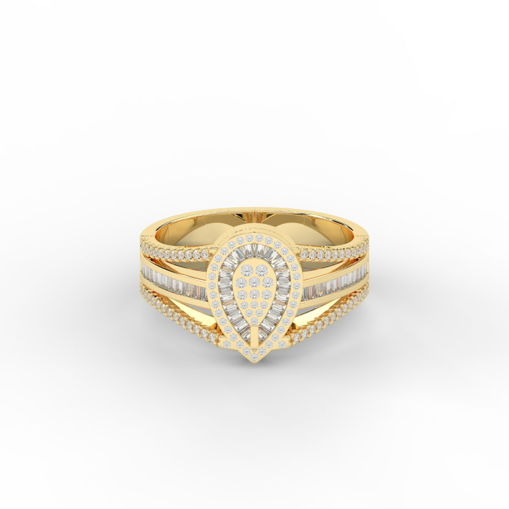 PEAR SHINE LAYERED DIAMOND RING