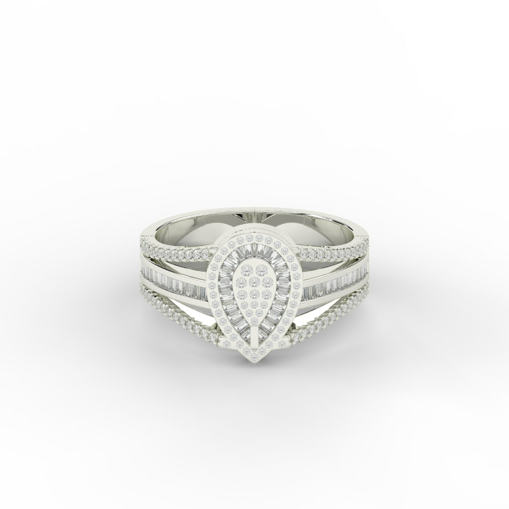 PEAR SHINE LAYERED DIAMOND RING