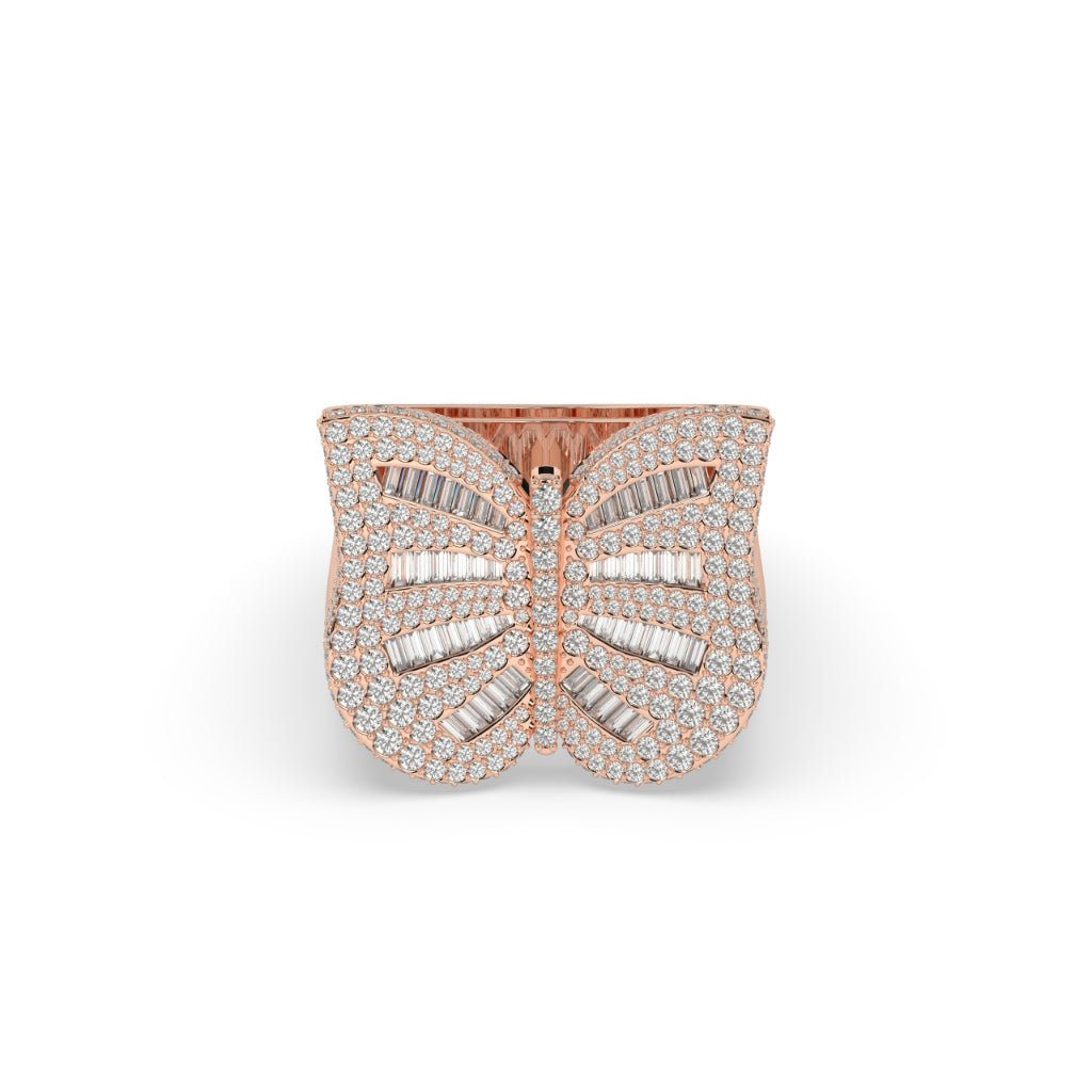BUTTERFLY WINGS DIAMOND STATEMENT RING