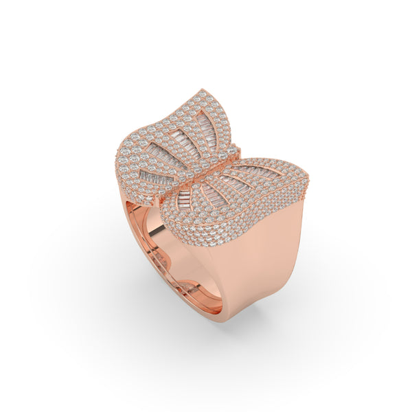 BUTTERFLY WINGS DIAMOND STATEMENT RING