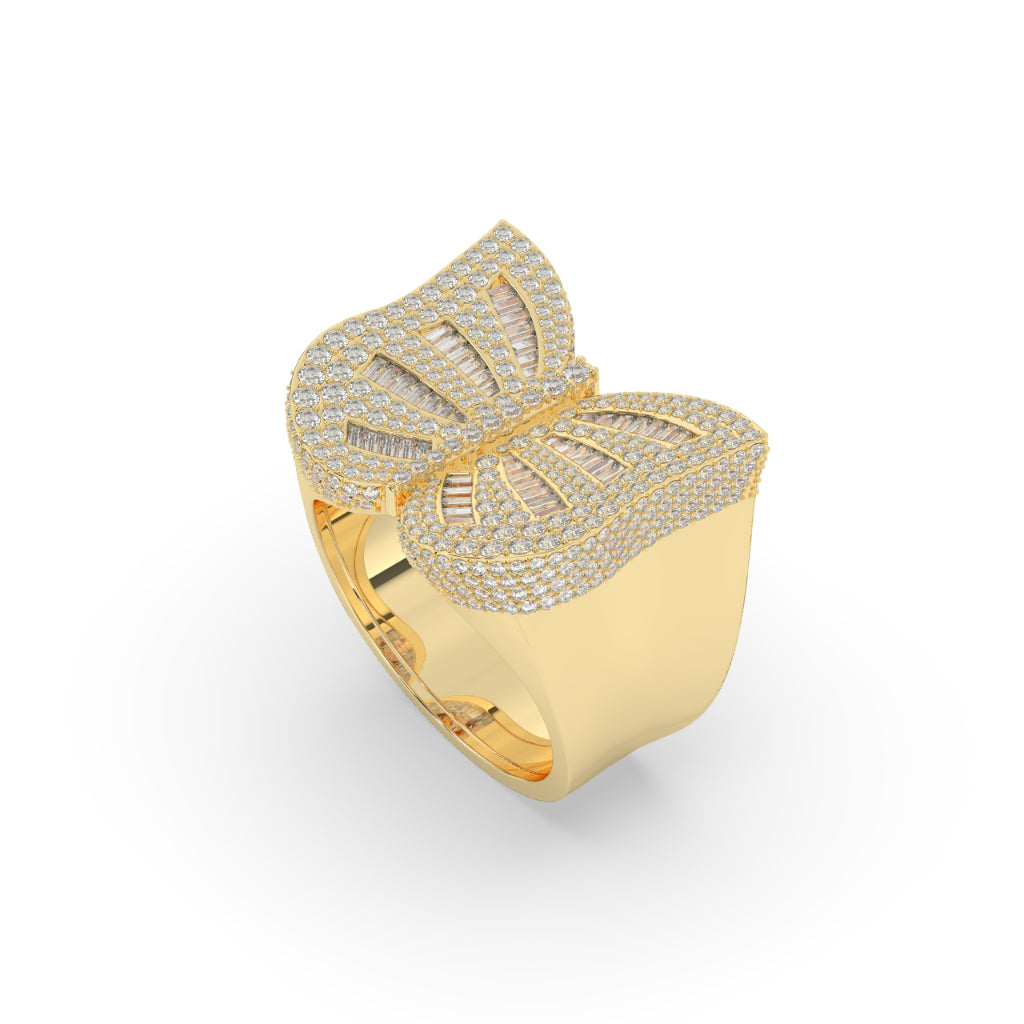 BUTTERFLY WINGS DIAMOND STATEMENT RING