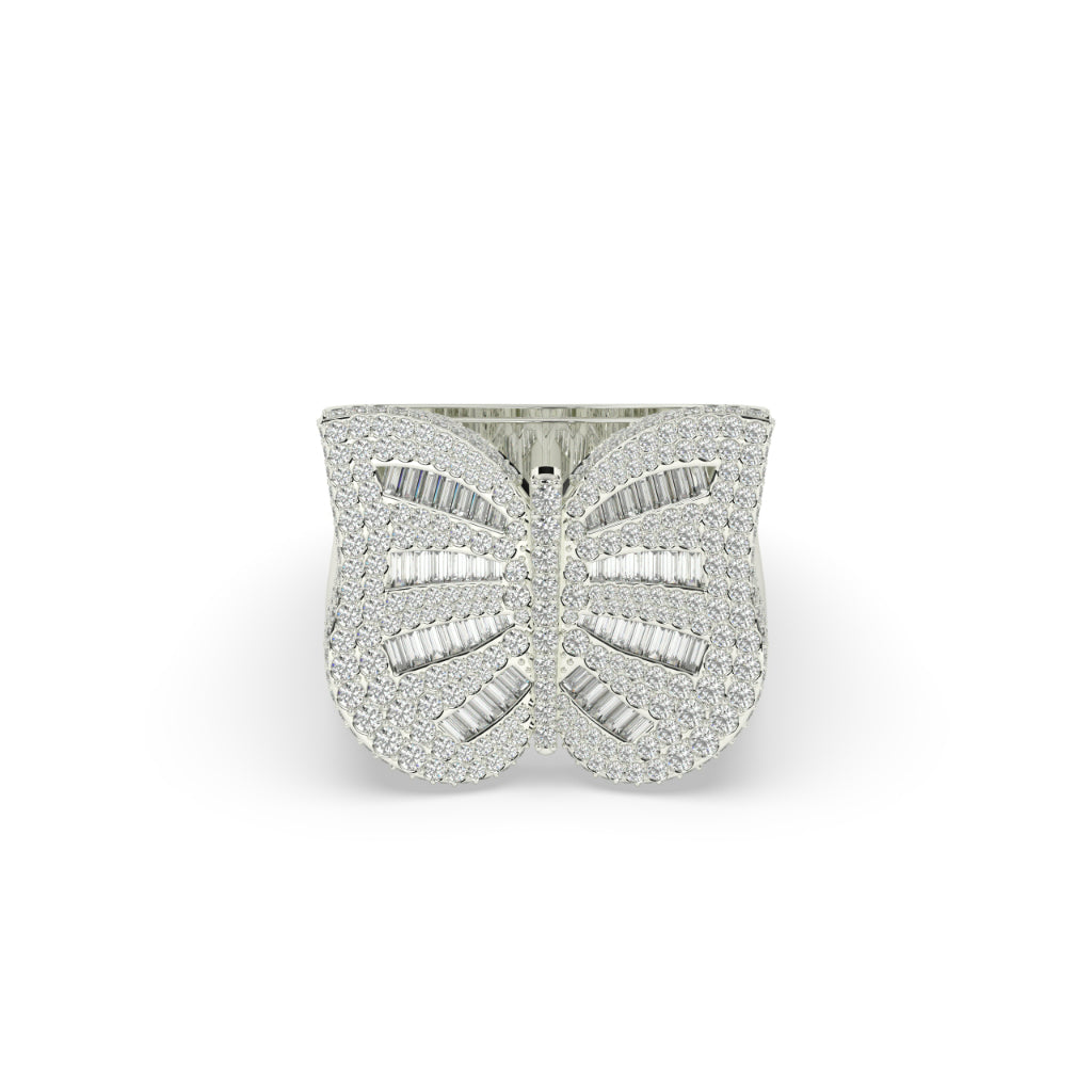 BUTTERFLY WINGS DIAMOND STATEMENT RING
