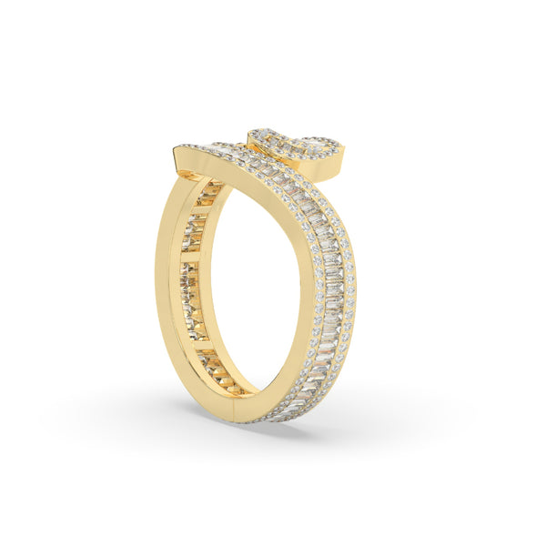 INFINITY SWIRL BAGUETTE DIAMOND RING