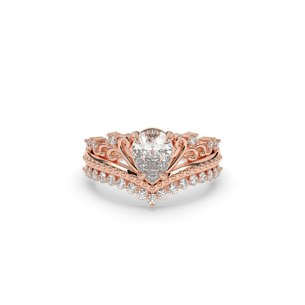 ROYAL CROWN DIAMOND TIARA RING