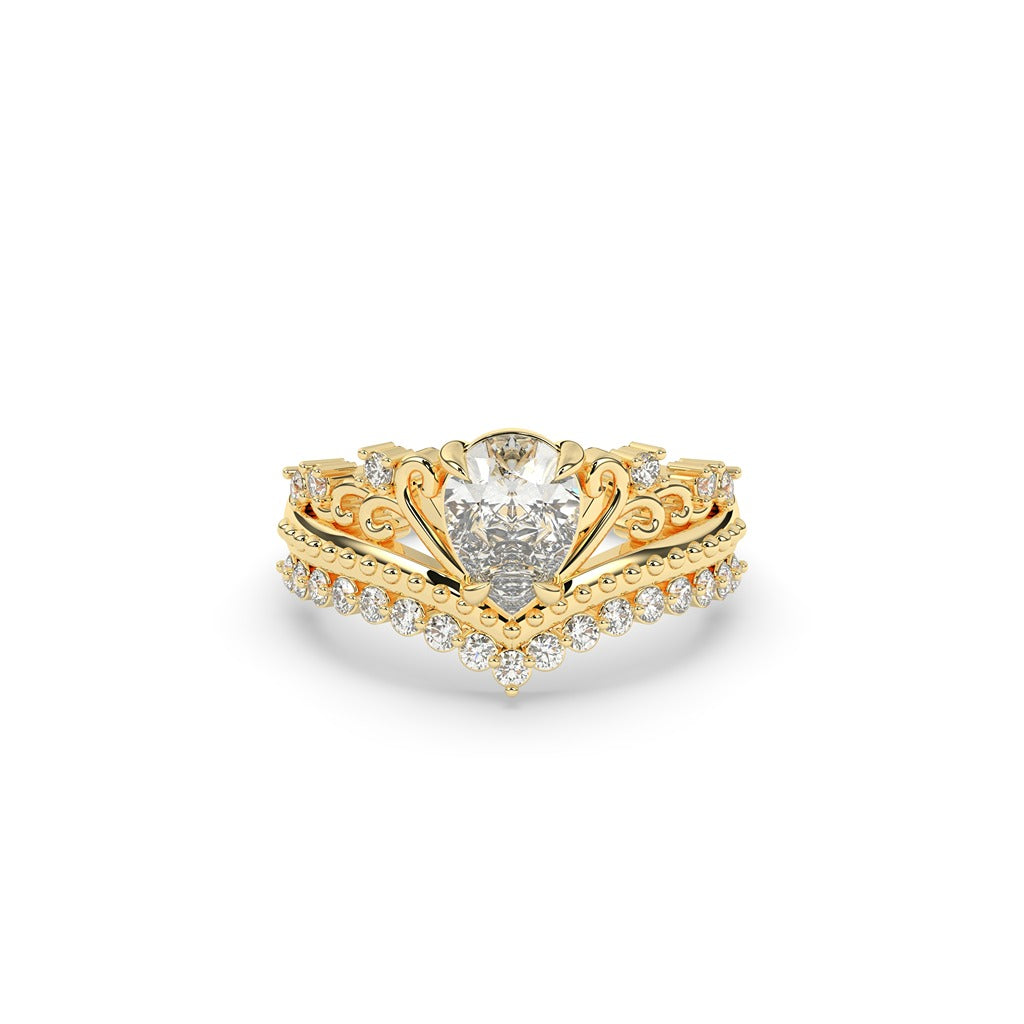 ROYAL CROWN DIAMOND TIARA RING