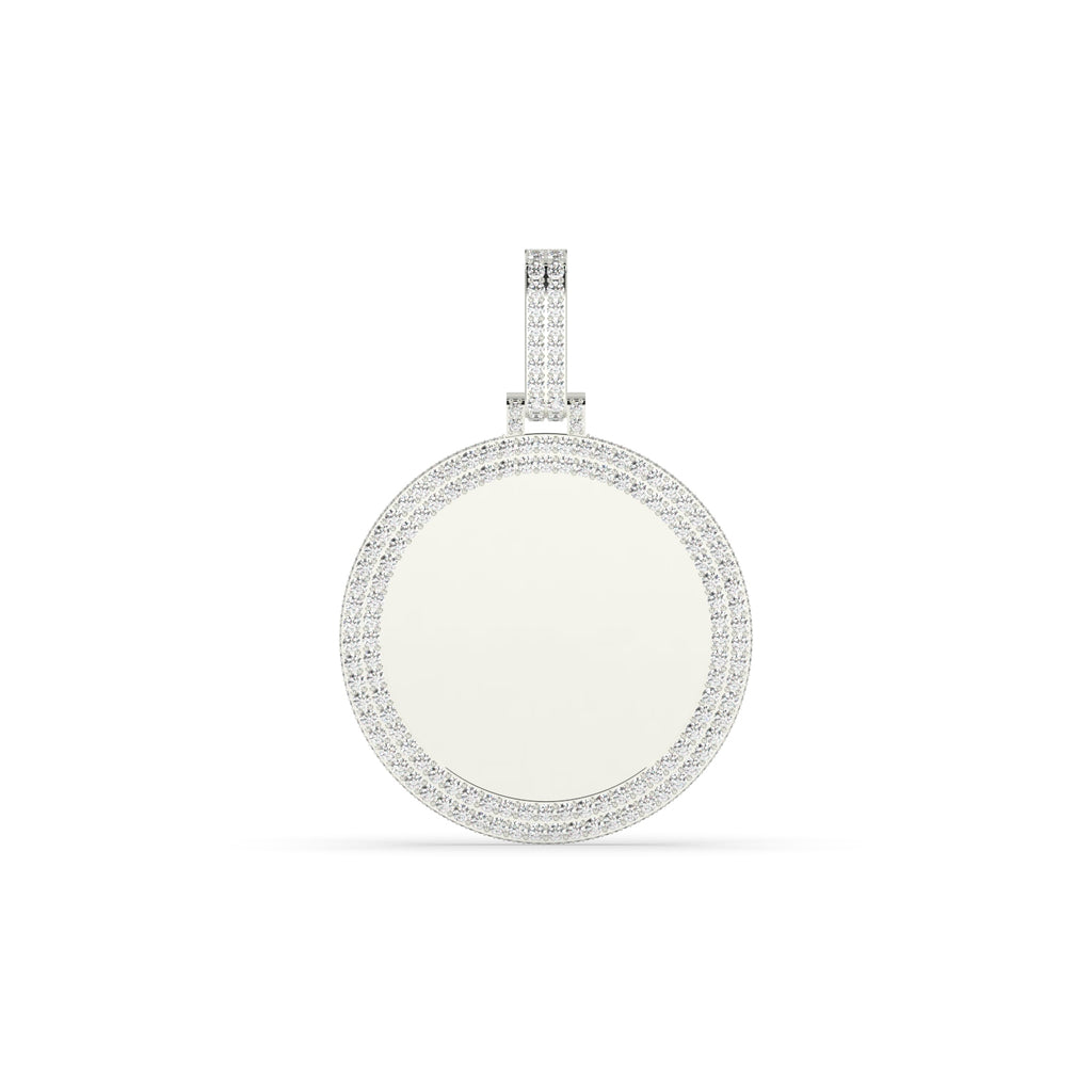 DOUBLE LAYER DIAMOND CIRCLE PENDANT