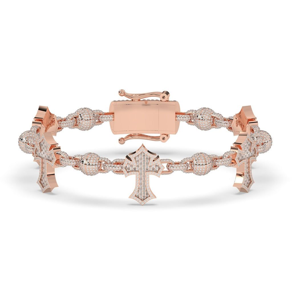 BLESSED GLORY CROSS DRIP BRACELET