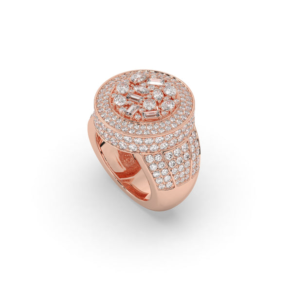 FLORAL CLUSTER ROUND STATEMENT RING