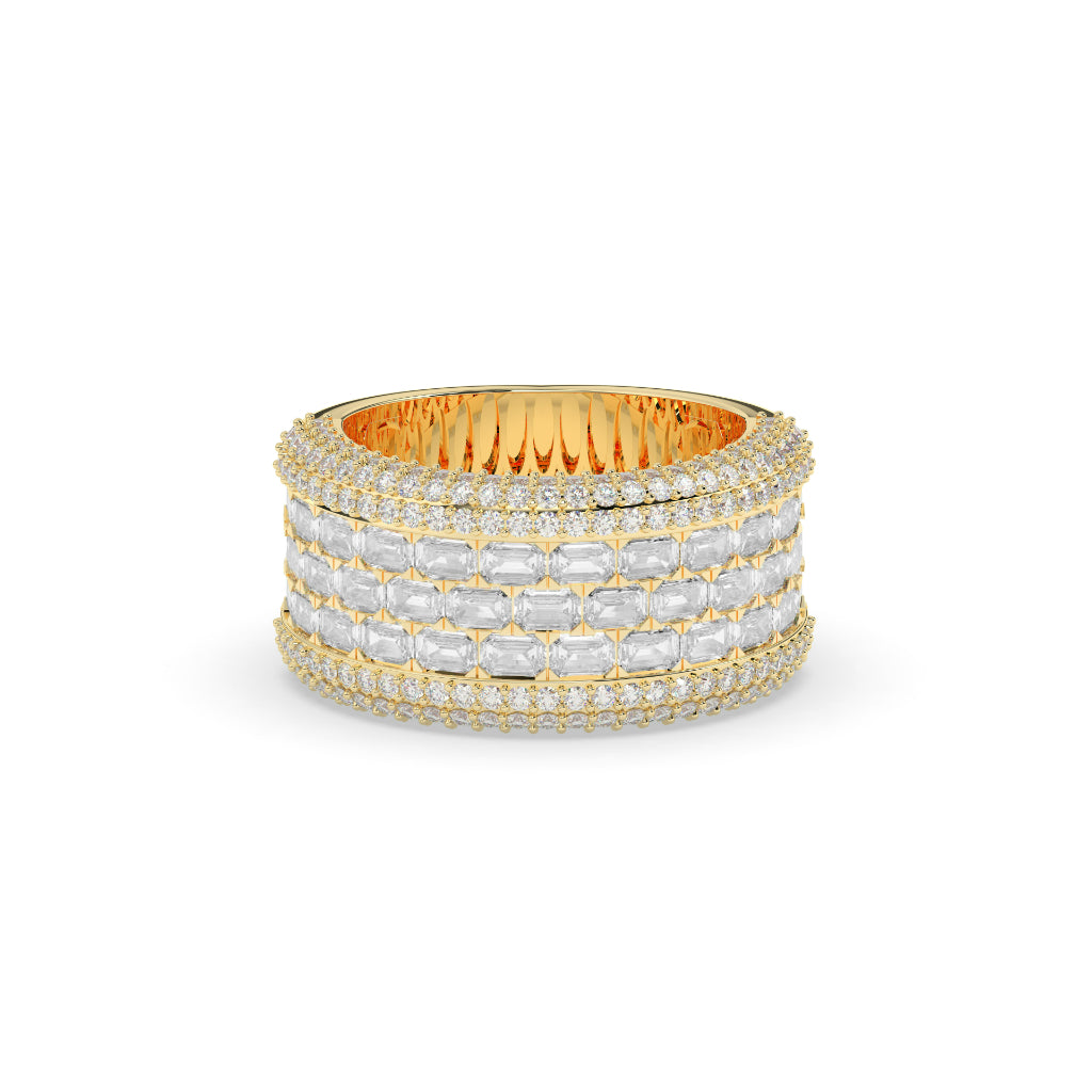 EMERALD CUT LUXURY DIAMOND BAND