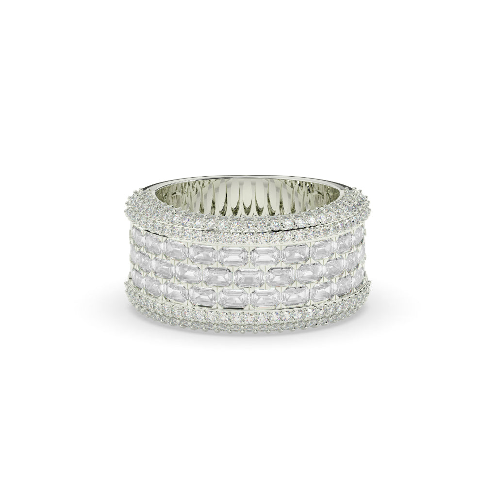 EMERALD CUT LUXURY DIAMOND BAND