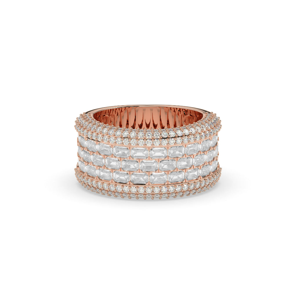 EMERALD CUT LUXURY DIAMOND BAND