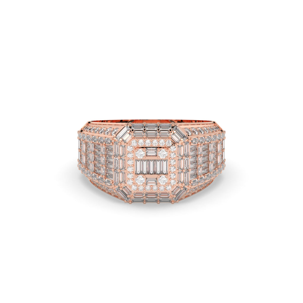 EMERALD GRID ICE CROWN RING