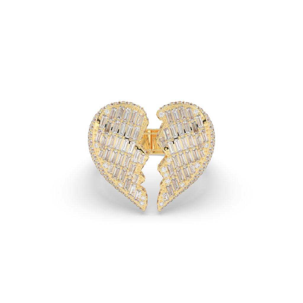 BROKEN HEART DIAMOND STATEMENT RING