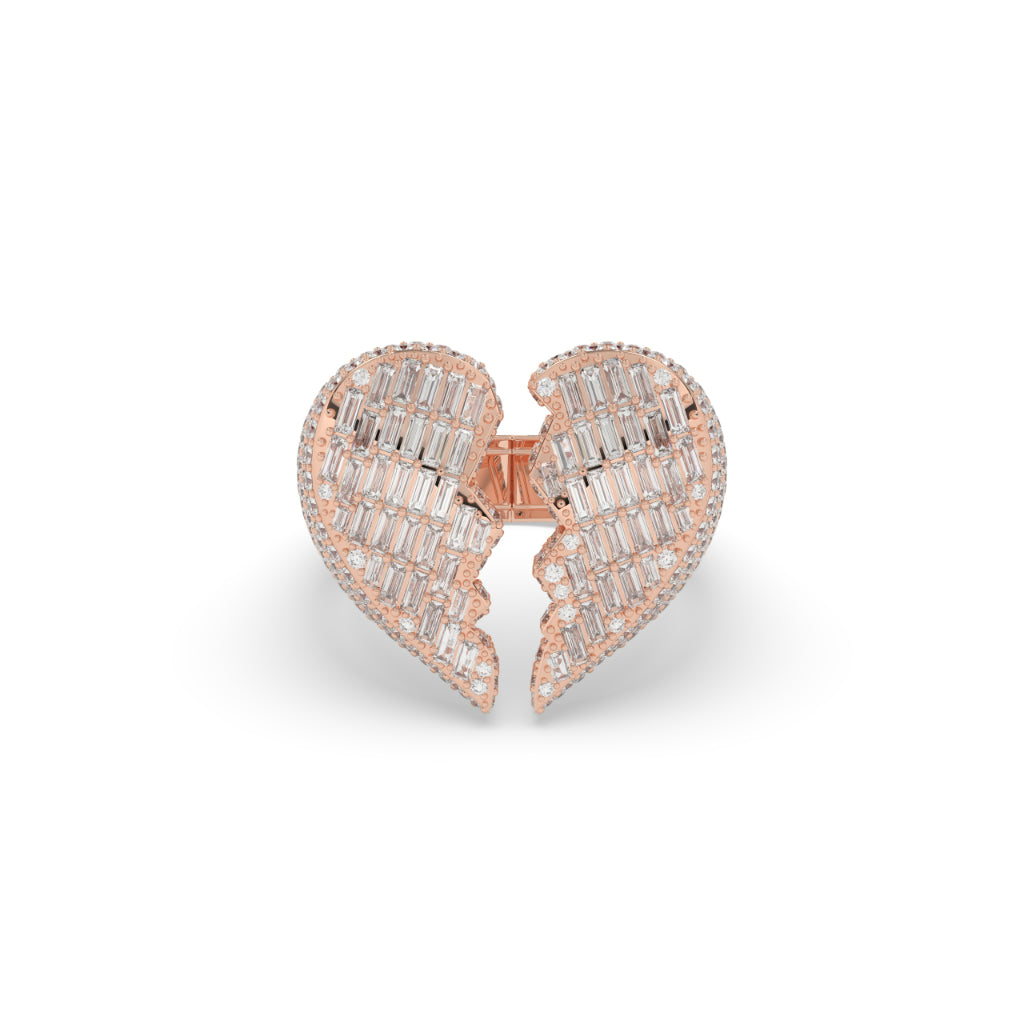 BROKEN HEART DIAMOND STATEMENT RING