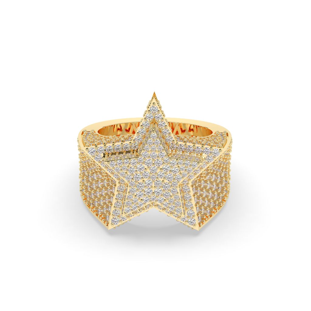 SHINING STAR PAVÉ STATEMENT RING