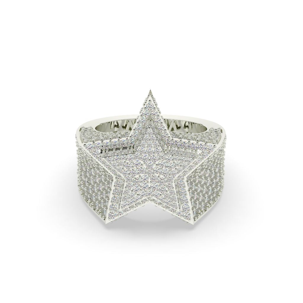 SHINING STAR PAVÉ STATEMENT RING