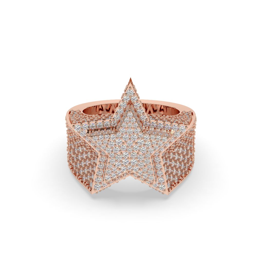 SHINING STAR PAVÉ STATEMENT RING