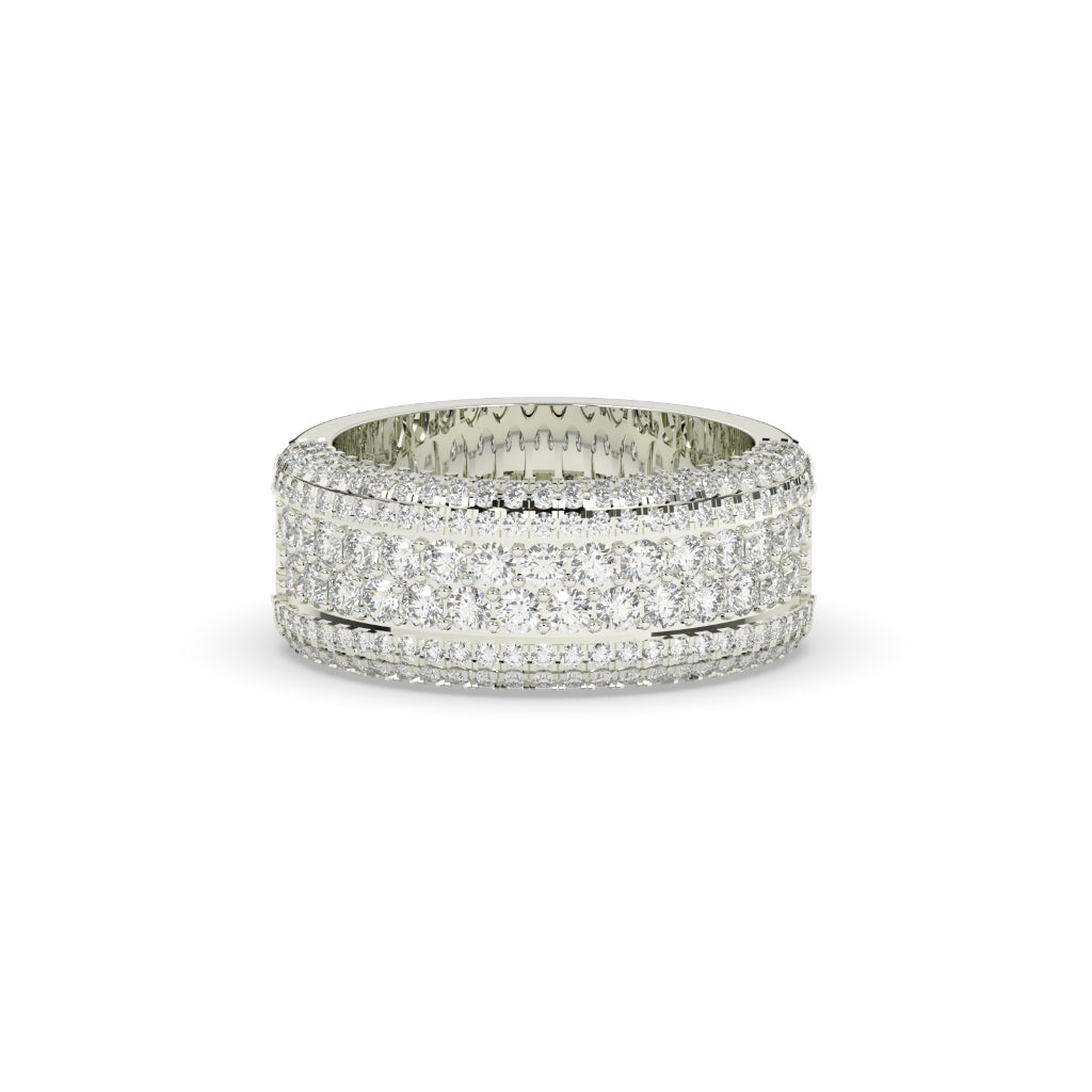 GLAMOROUS GOLD PAVE WEDDING RING