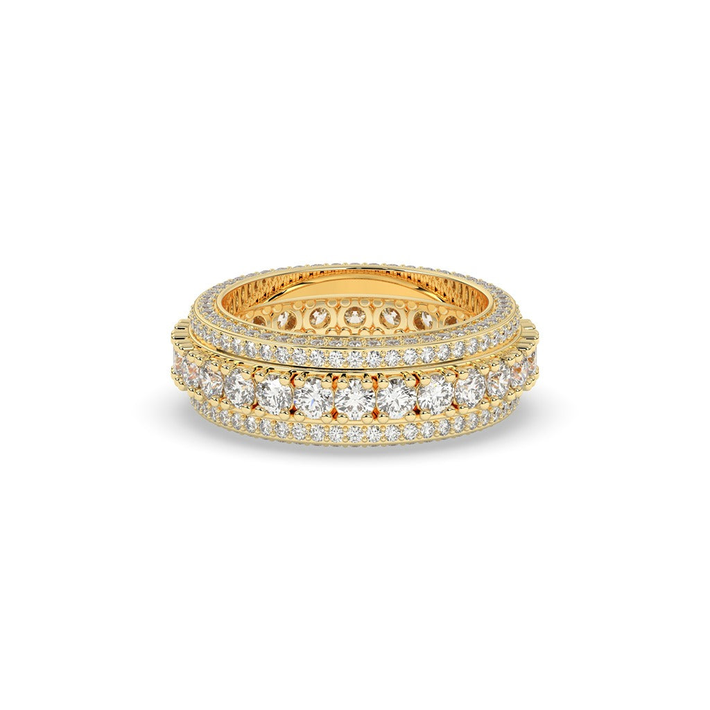 SPARKLING FULL DIAMOND WEDDING BAND