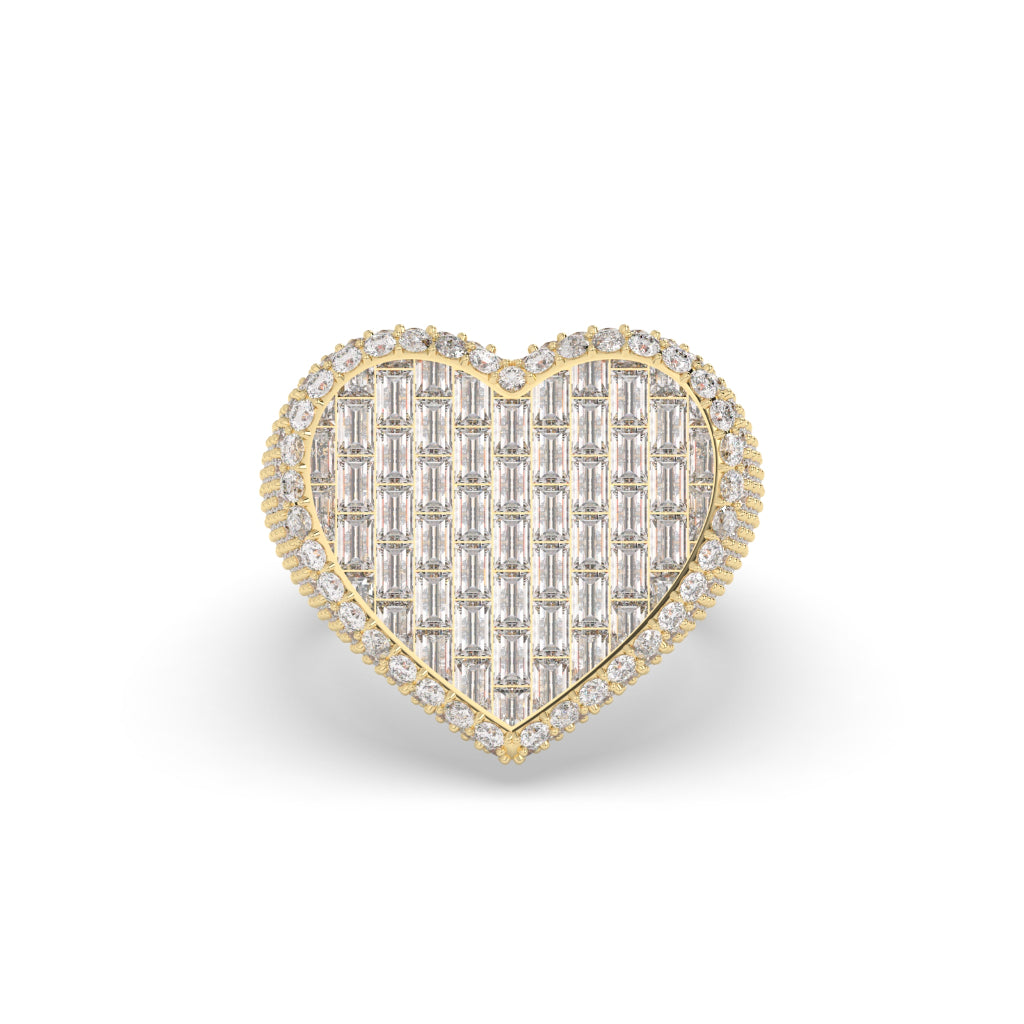 HEART SHAPE BAGUETTE DIAMOND RING