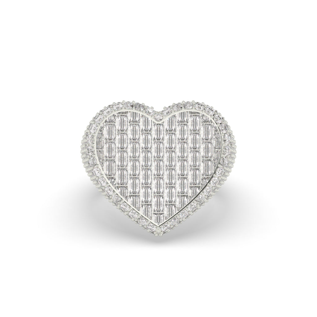 HEART SHAPE BAGUETTE DIAMOND RING