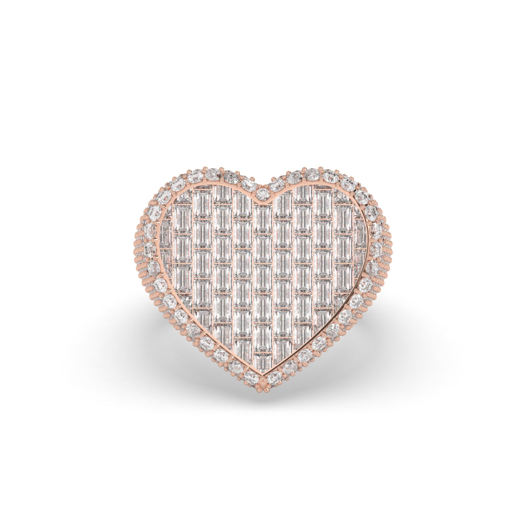 HEART SHAPE BAGUETTE DIAMOND RING