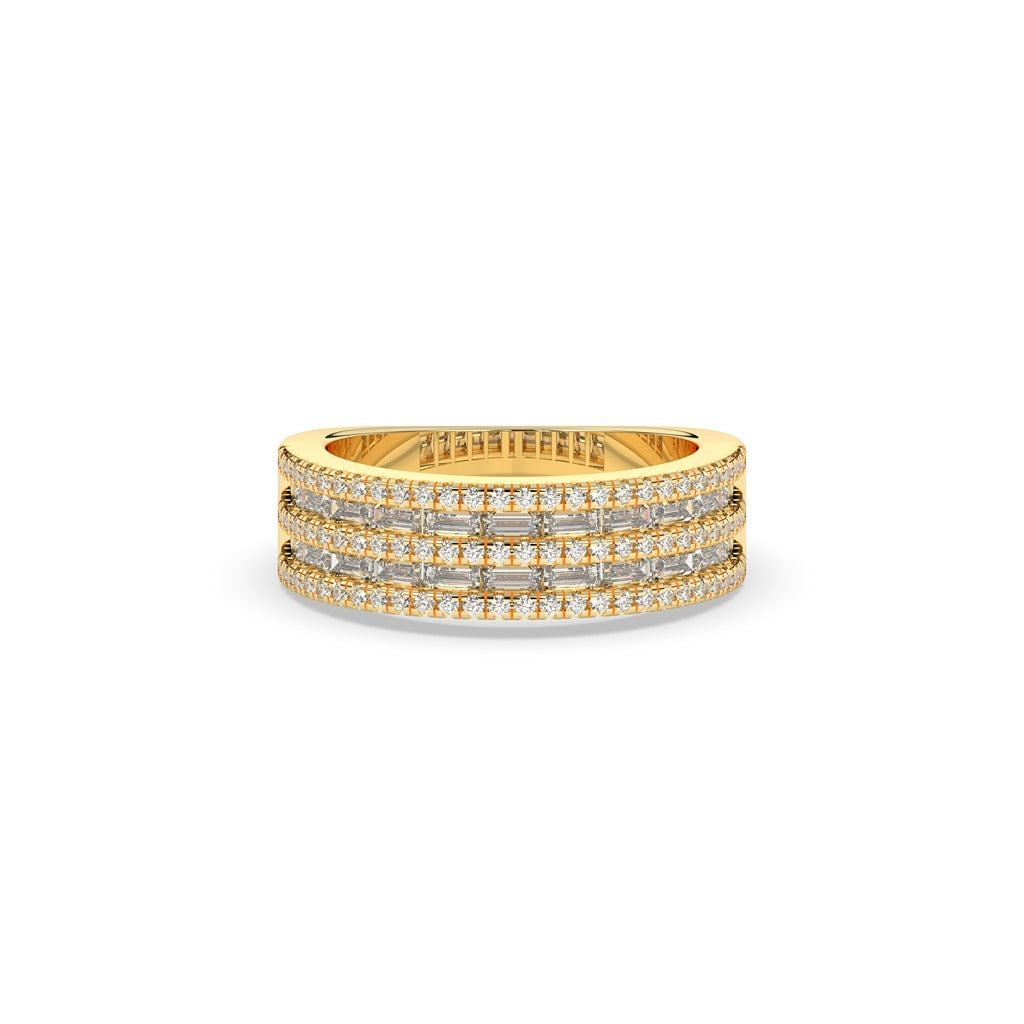 ELEGANT TRILINE BAGUETTE BAND