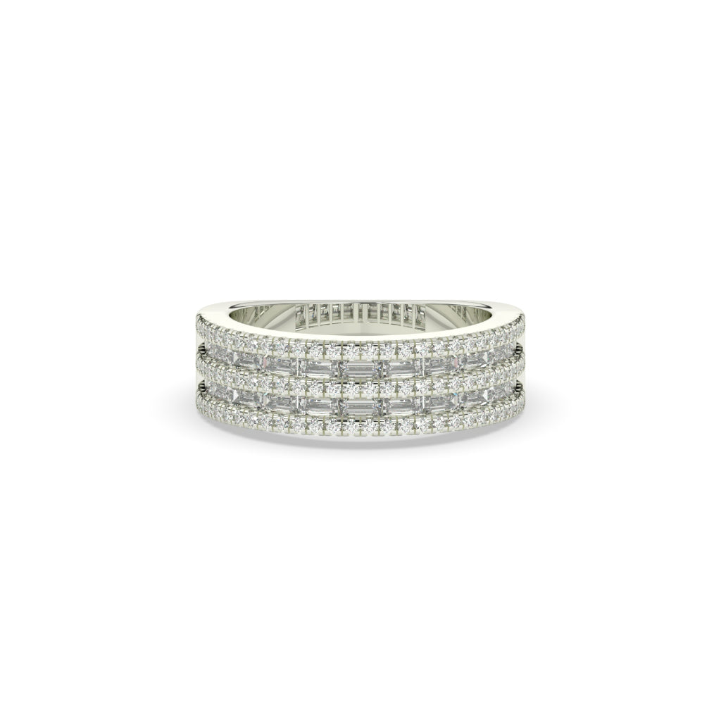 ELEGANT TRILINE BAGUETTE BAND