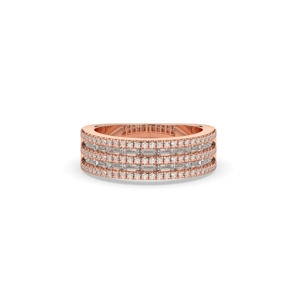 ELEGANT TRILINE BAGUETTE BAND