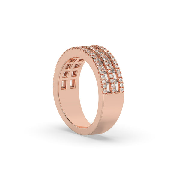 ELEGANT TRILINE BAGUETTE BAND