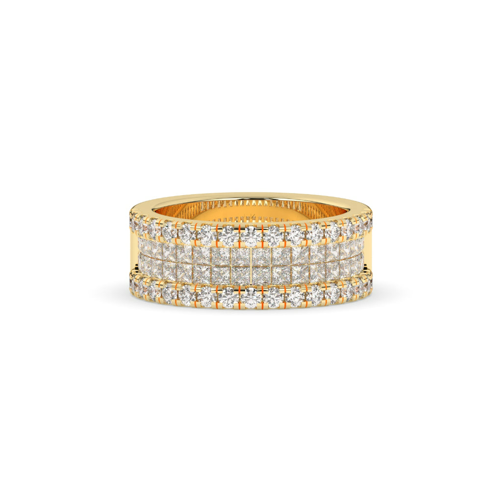 LUXURY GOLD DIAMOND BAND RING