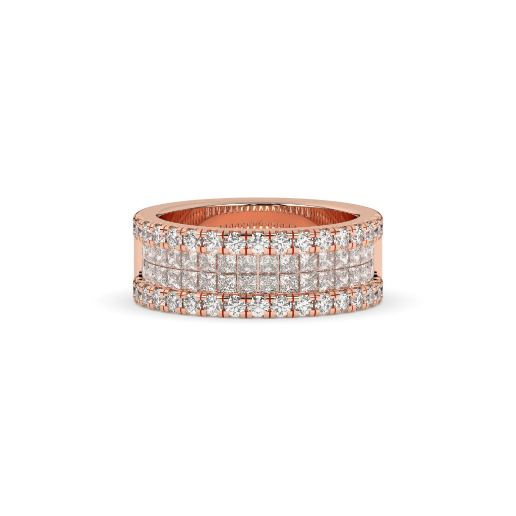 LUXURY GOLD DIAMOND BAND RING