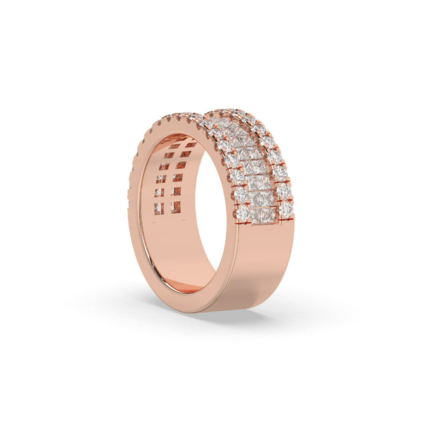 LUXURY GOLD DIAMOND BAND RING