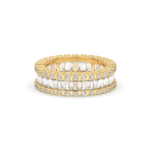 DOUBLE ROW BAGUETTE BAND RING